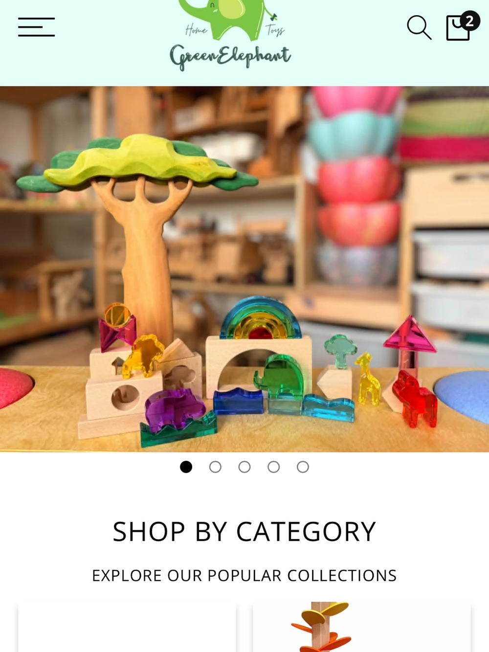 ISO Green elephant wooden toys